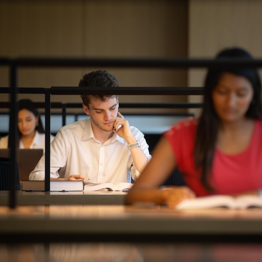 College of Law students in the new Law building.