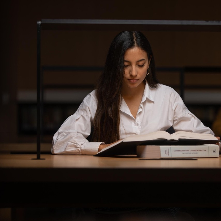 College of Law students in the new Law building.
