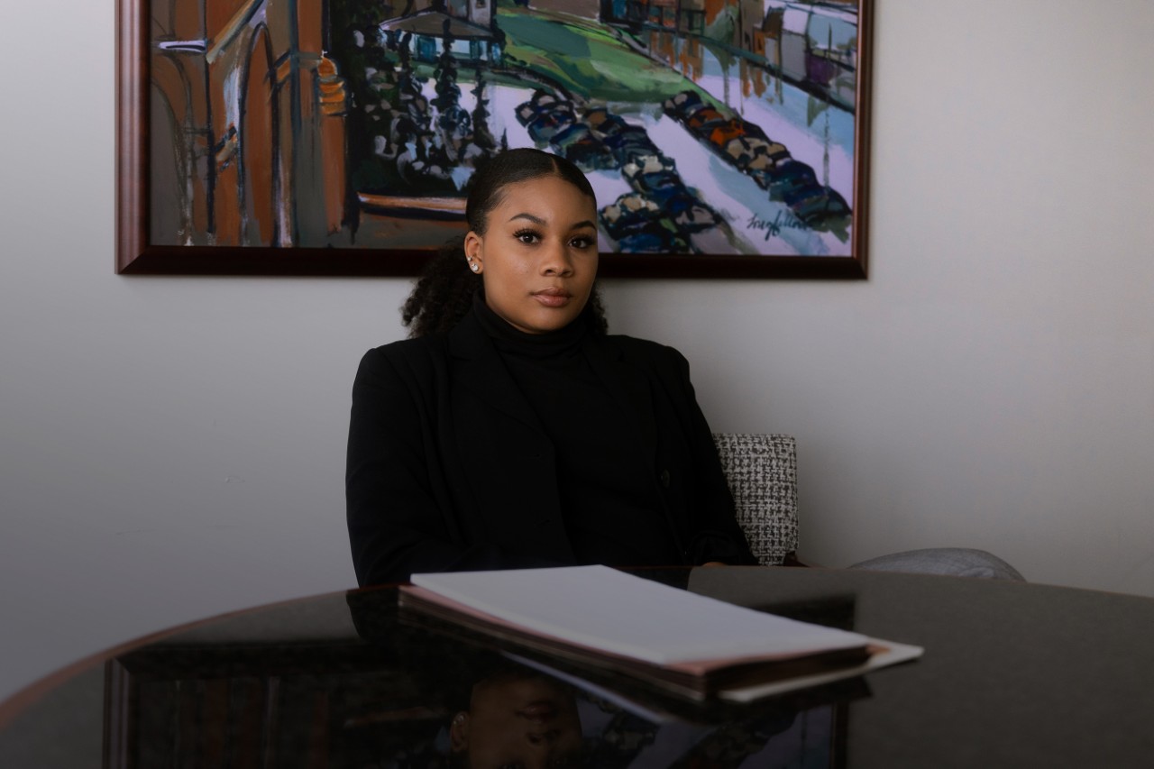 Janelle Thompson at a law firm.